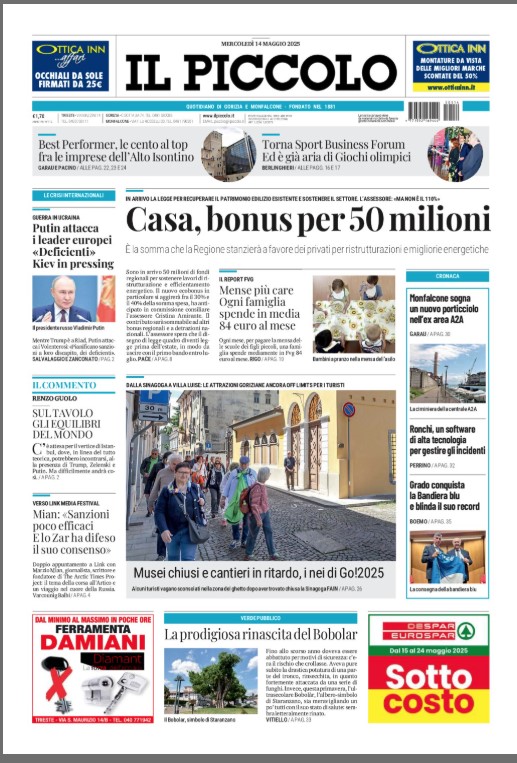 Buongiorno a tutti. Ecco la #primapagina delle edizioni di #Trieste e di #Gorizia #Monfalcone. Buona lettura!