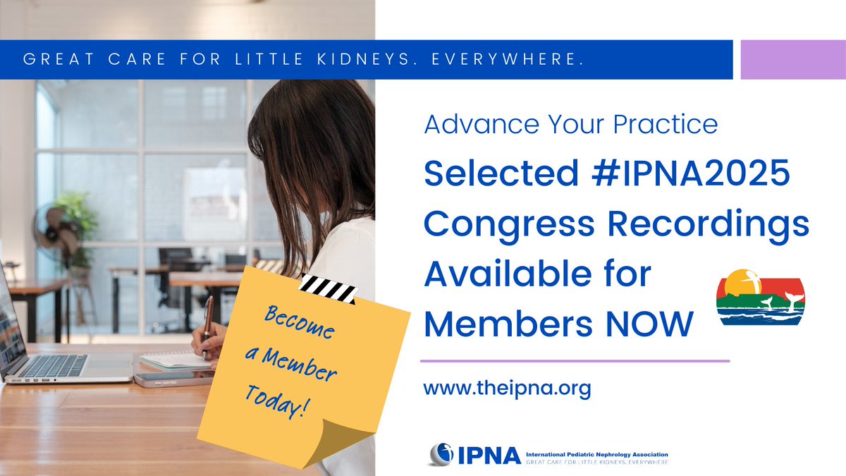 IPNA Ped Nephrology (@ipna_pedneph) on Twitter photo 🎥 Missed the 20th IPNA Congress in Cape Town?
Good news! As a benefit for IPNA members, selected session recordings are now available in the members' portal.
📲Watch at your convenience!
#IPNA2025 #membership #pedneph
<a href="/Alanepe1/">Alanepe</a> <a href="/ASPNeph/">American Society of Pediatric Nephrology</a> <a href="/EspnYpnn/">YPNN-ESPN</a> <a href="/AfricanAFRAN/">African Association of Nephrology (AFRAN)</a> <a href="/IPNA_Congress/">IPNA Congress</a> 🎥 Missed the 20th IPNA Congress in Cape Town?
Good news! As a benefit for IPNA members, selected session recordings are now available in the members' portal.
📲Watch at your convenience!
#IPNA2025 #membership #pedneph
<a href="/Alanepe1/">Alanepe</a> <a href="/ASPNeph/">American Society of Pediatric Nephrology</a> <a href="/EspnYpnn/">YPNN-ESPN</a> <a href="/AfricanAFRAN/">African Association of Nephrology (AFRAN)</a> <a href="/IPNA_Congress/">IPNA Congress</a>