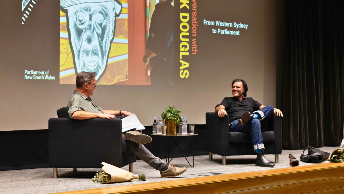 🎥 You can now watch the livestream recording of 'Blak Douglas in Conversation with Simon Marnie'!
 WATCH NOW: education.parliament.nsw.gov.au/watch-now-blak…
#NSWParliament #BlakDouglas #SimonMarnie #Art
<a href="/theblakdouglas/">Blak Douglas</a> <a href="/salmonmornay/">Simon Marnie</a>