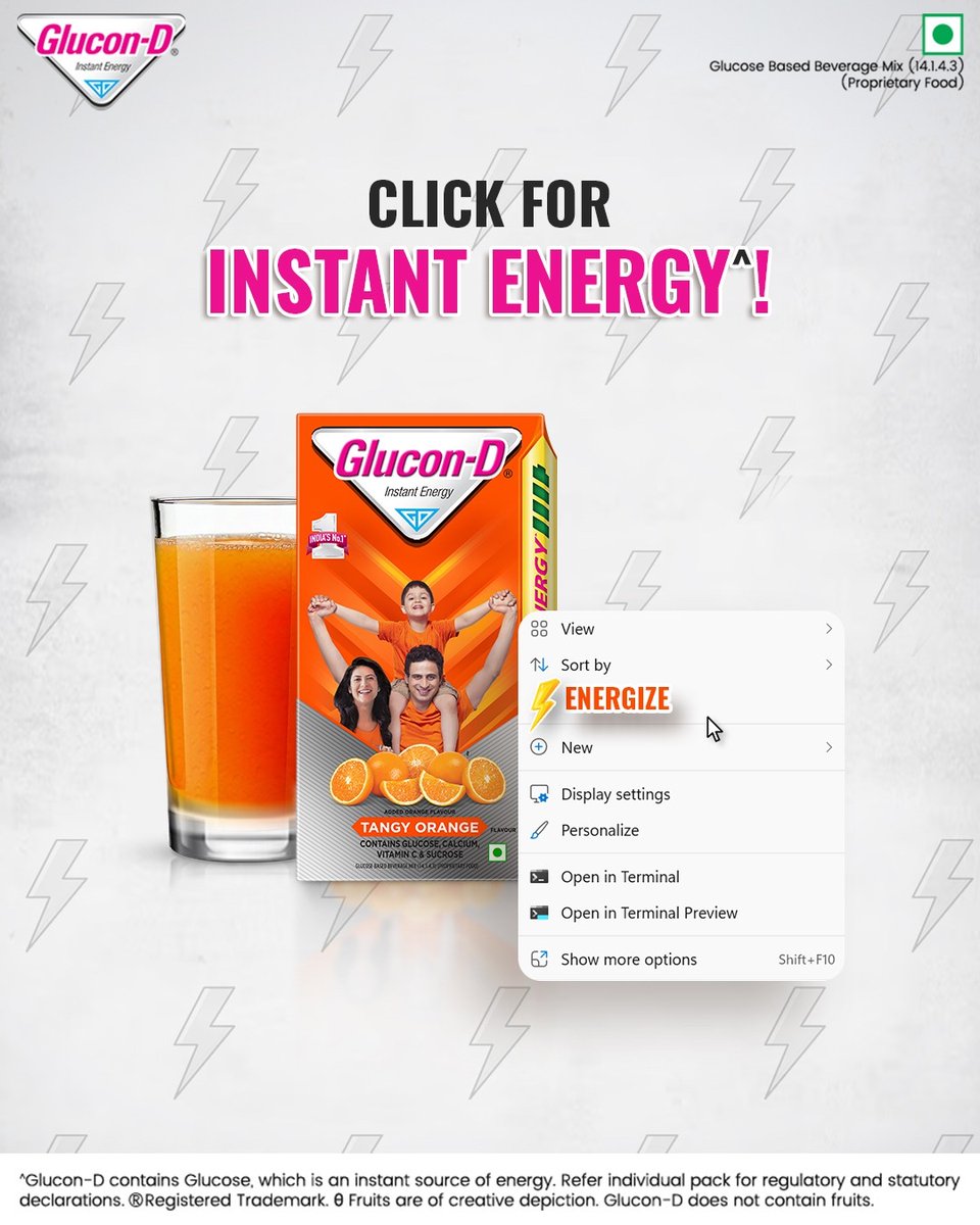 Glucon-D India (@glucondindia) on Twitter photo Time to energize! ⚡️ One click is all it takes to refresh your day with Tangy Orange flavor. Double tap if you're ready for instant energy!
#GluconD #ThakaanGoneEnergyOn #Flavours #VitaminC #InstantEnergy #TangyOrange Time to energize! ⚡️ One click is all it takes to refresh your day with Tangy Orange flavor. Double tap if you're ready for instant energy!
#GluconD #ThakaanGoneEnergyOn #Flavours #VitaminC #InstantEnergy #TangyOrange