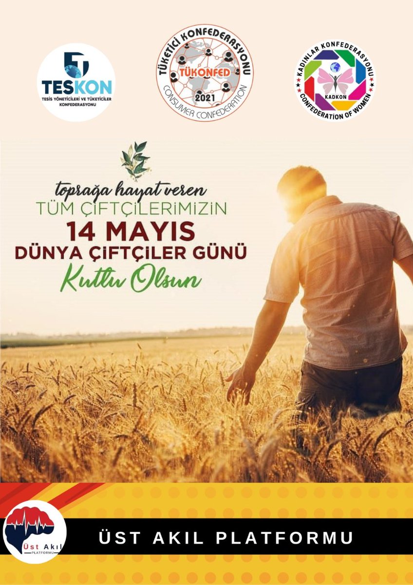 Dünya çiftçiler günü kutlu olsun. <a href="/TuketiciBasvuru/">Tüketici Başvuru Merkezi</a> <a href="/aydinagaoglu/">Aydın Ağaoğlu (DM KAPALI)</a> #sondakika <a href="/teskonmerkez/">TESKON (Tesis Yöneticileri Konfederasyonu)</a> <a href="/avibrahimgullu/">Av. İbrahim Güllü</a> #tarim <a href="/betulgulbahar88/">Betul Gulbahar</a> <a href="/yahyasagirr/">Yahya SAĞIR</a> <a href="/Trustakil/">Üst Akıl Platformu</a> <a href="/ciftcidostucom/">ciftcidostu.com</a>