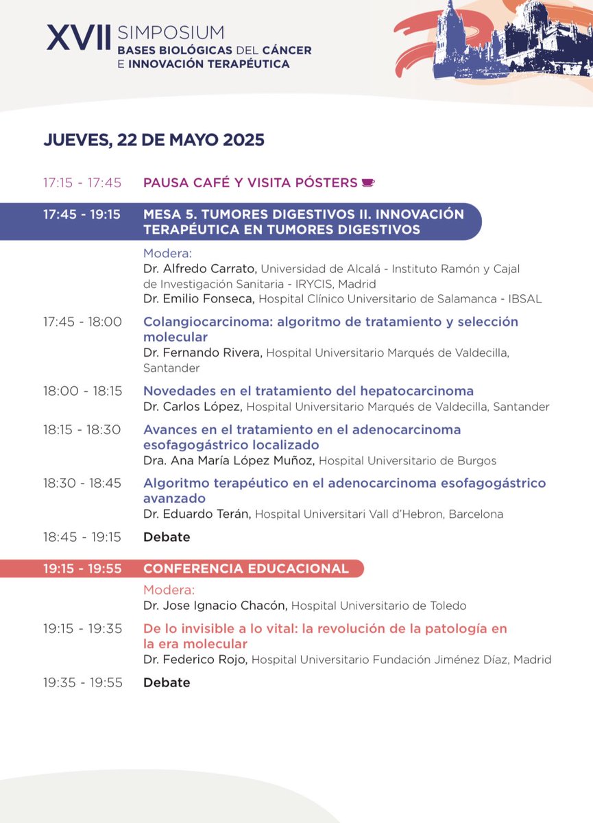 EduardoTB94's tweet photo. Don’t miss #BasesBiologicas 🙇🏼💥
Thanks for the invitation!
A great opportunity to update your knowledge on #DigestiveTumors and much more…
Join us👇🏼
https://t.co/Wjnlfu25Dt https://t.co/H2CA2keyJW