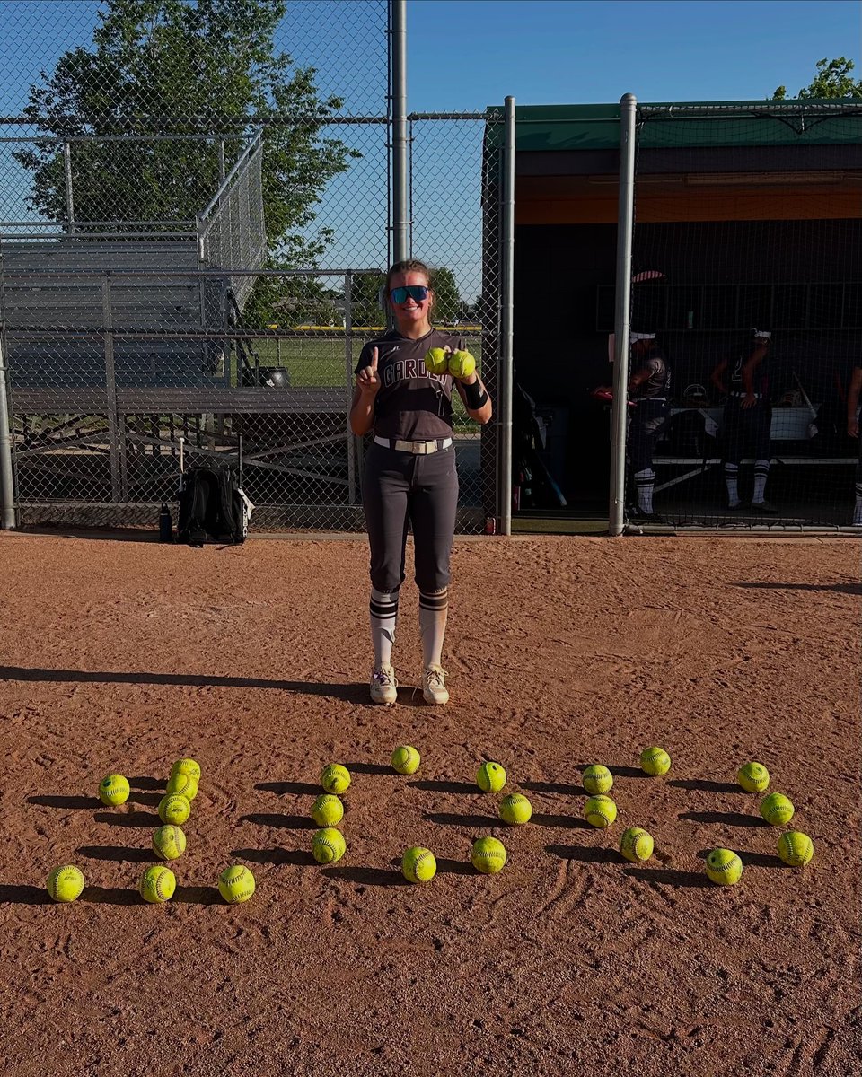 Congrats to Senior Piper Harris who recorded her 100th career hit tonight vs. Hays! #1HERD