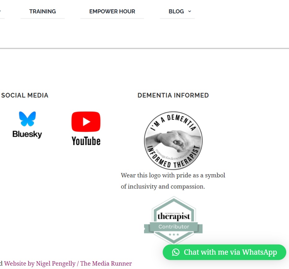 Where are you displaying your "I'm a dementia informed therapist" logo?
Mine's on my website footer, posters in my clinic &amp; these leaflets which I'm taking to the Cornish dementia conference this Friday
Tag me in with yours!
#massage #dementia #dementiainformed #dementiaawareness