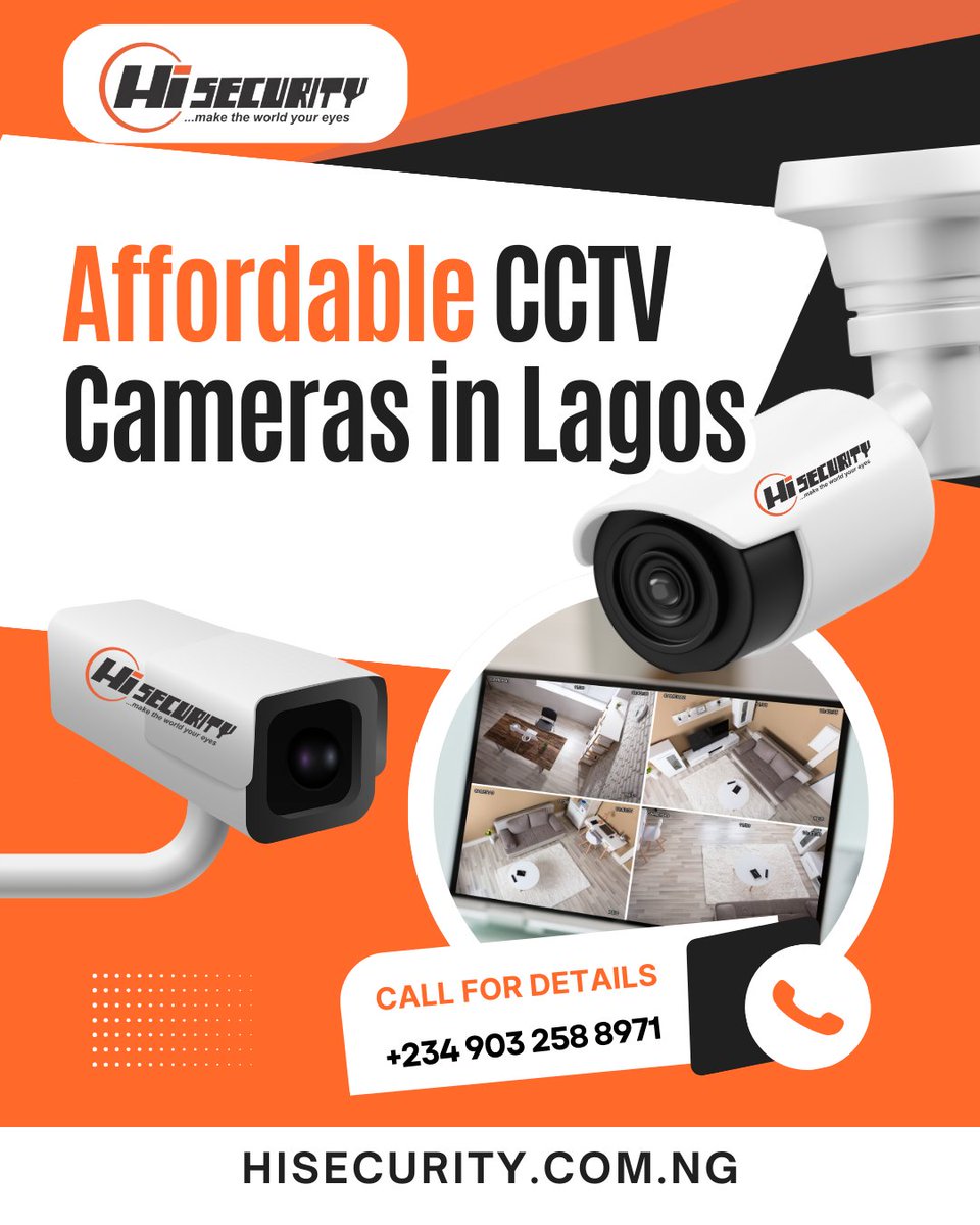 HisecurityNG's tweet image. Get unbeatable prices on top-rated CCTV cameras in Lagos. Secure your space with high-quality surveillance systems without breaking the bank.

Competitive pricing
Easy installation
Expert support &amp;amp; guidance

+234 9032588971 | support@hisecurity.com.ng

#CCTVPrice #AffordableCCTV