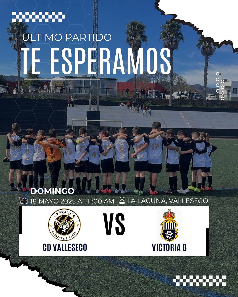 CD Valleseco Naturaleza Verde GC (@cdvallesecogc73) on Twitter photo ๐ด ยกรltimo partido!
โก๏ธ Ven y apoya a nuestros niรฑos.
#๐ฅ๐๐๐๐๐๐ฎ๐๐๐๐๐๐ถ๐๐น๐๐๐๐๐๐๐ค๐ค ๐ด ยกรltimo partido!
โก๏ธ Ven y apoya a nuestros niรฑos.
#๐ฅ๐๐๐๐๐๐ฎ๐๐๐๐๐๐ถ๐๐น๐๐๐๐๐๐๐ค๐ค