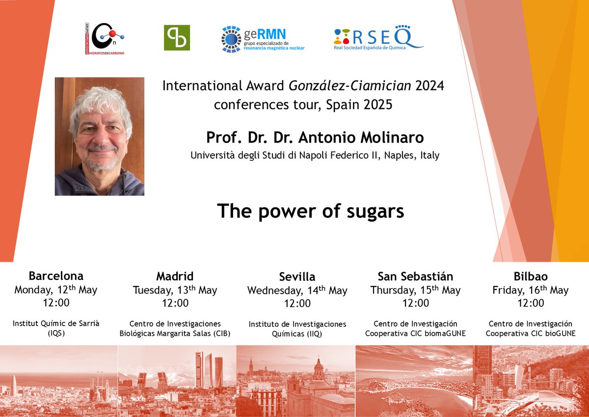 CIC bioGUNE (@cicbiogune) on Twitter photo #bioGUNE_Seminars | 📢 Don’t miss Prof. Dr. Antonio Molinaro <a href="/UninaIT/">Unina Federico II</a> at #CICbioGUNE this Friday, May 16th, as part of the González-Ciamician Award Conference Tour!
🧪 Seminar: "The Power of Sugars"
📍 #CICbioGUNE – <a href="/brta_eus/">BRTA - Basque Research and Technology Alliance</a>
<a href="/RSEQUIMICA/">RSEQ</a> <a href="/germn_rseq/">GERMN RSEQ</a> #RMN #bioGUNE_Seminars | 📢 Don’t miss Prof. Dr. Antonio Molinaro <a href="/UninaIT/">Unina Federico II</a> at #CICbioGUNE this Friday, May 16th, as part of the González-Ciamician Award Conference Tour!
🧪 Seminar: "The Power of Sugars"
📍 #CICbioGUNE – <a href="/brta_eus/">BRTA - Basque Research and Technology Alliance</a>
<a href="/RSEQUIMICA/">RSEQ</a> <a href="/germn_rseq/">GERMN RSEQ</a> #RMN