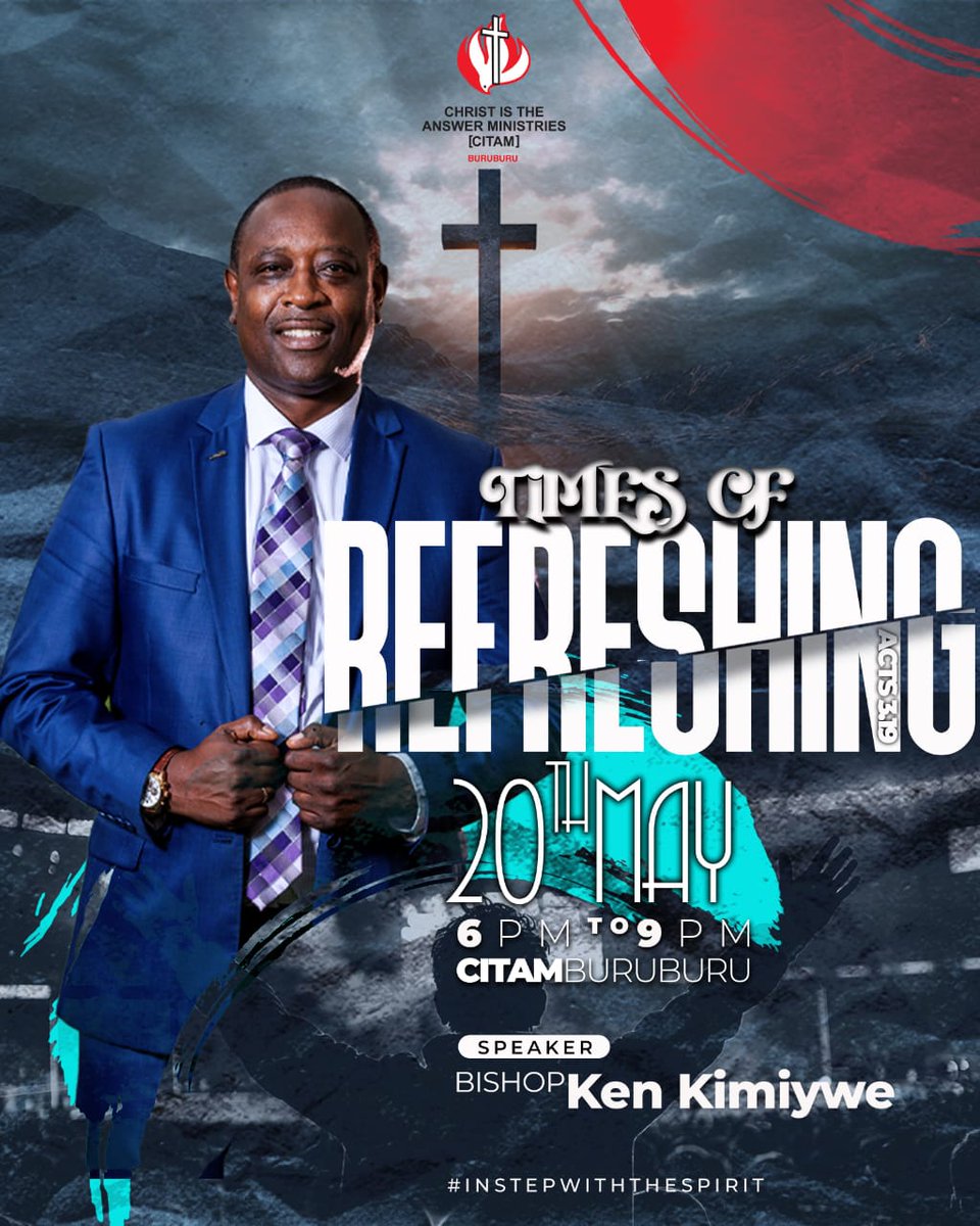 Citam Buruburu (@citam_buruburu) on Twitter photo The countdown is ON… and guess who’s opening the fire-filled Times of Refreshing Revival Week?
<a href="/KennedyKimiywe/">Kennedy Kimiywe</a> the very first Senior Pastor of CITAM Buruburu — is coming back home!
He laid the foundation, now he’s back to set the altar ablaze! 🔥🔥
#instepwiththespirit The countdown is ON… and guess who’s opening the fire-filled Times of Refreshing Revival Week?
<a href="/KennedyKimiywe/">Kennedy Kimiywe</a> the very first Senior Pastor of CITAM Buruburu — is coming back home!
He laid the foundation, now he’s back to set the altar ablaze! 🔥🔥
#instepwiththespirit