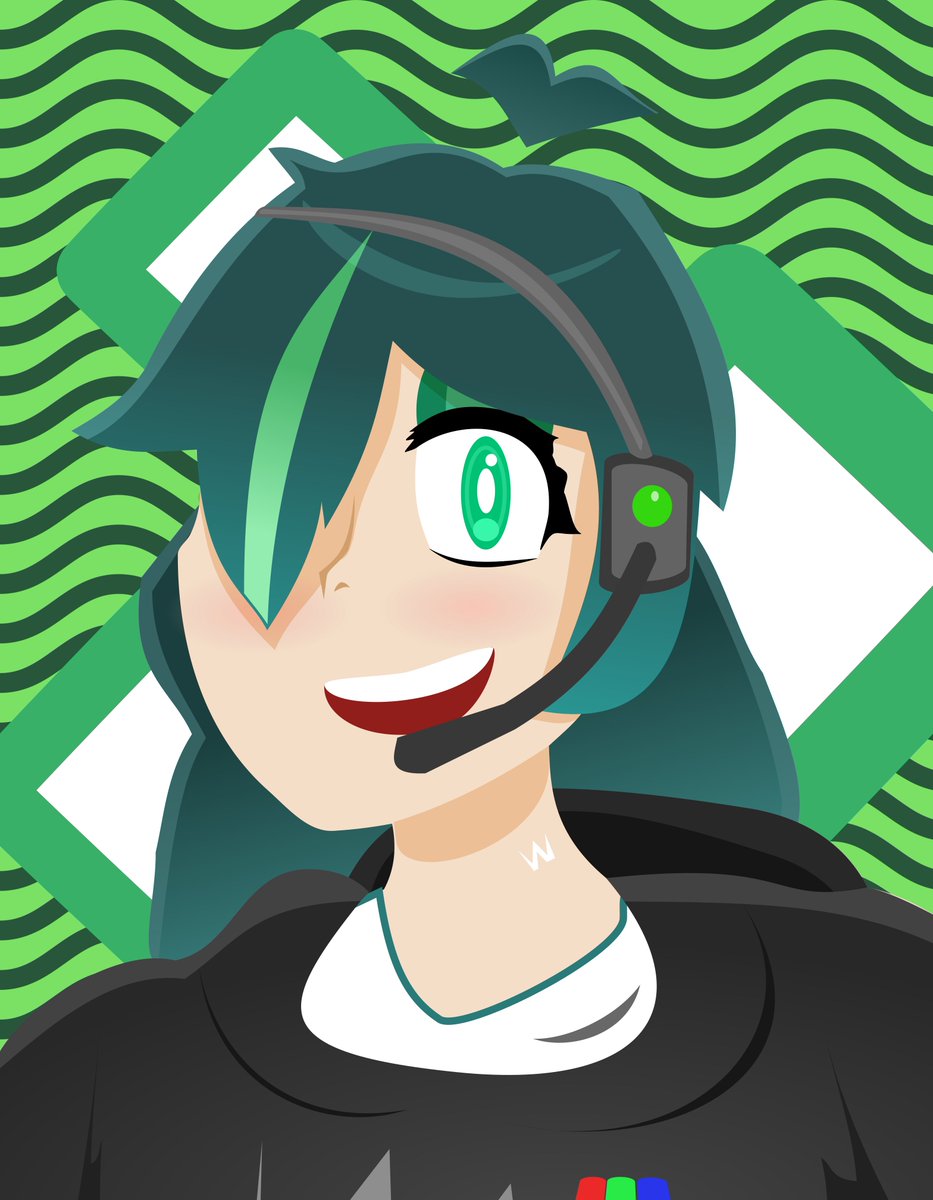 Alright i kinda kept this a long time but I made a new OC named Skye, she is quebec gamer girl and she likes eating trix. The first time i did something in inkscape #inkscape #drawing #OC