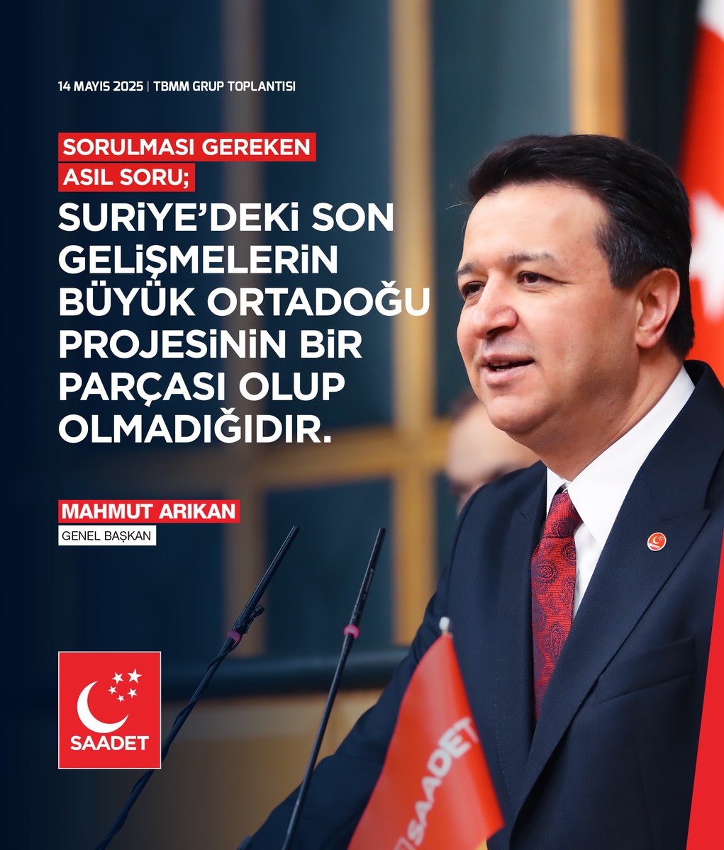 "Sorulması gereken asıl soru şu; Suriye'deki son gelişmelerin Büyük Ortadoğu Projesi'nin bir parçası olup olmadığıdır."