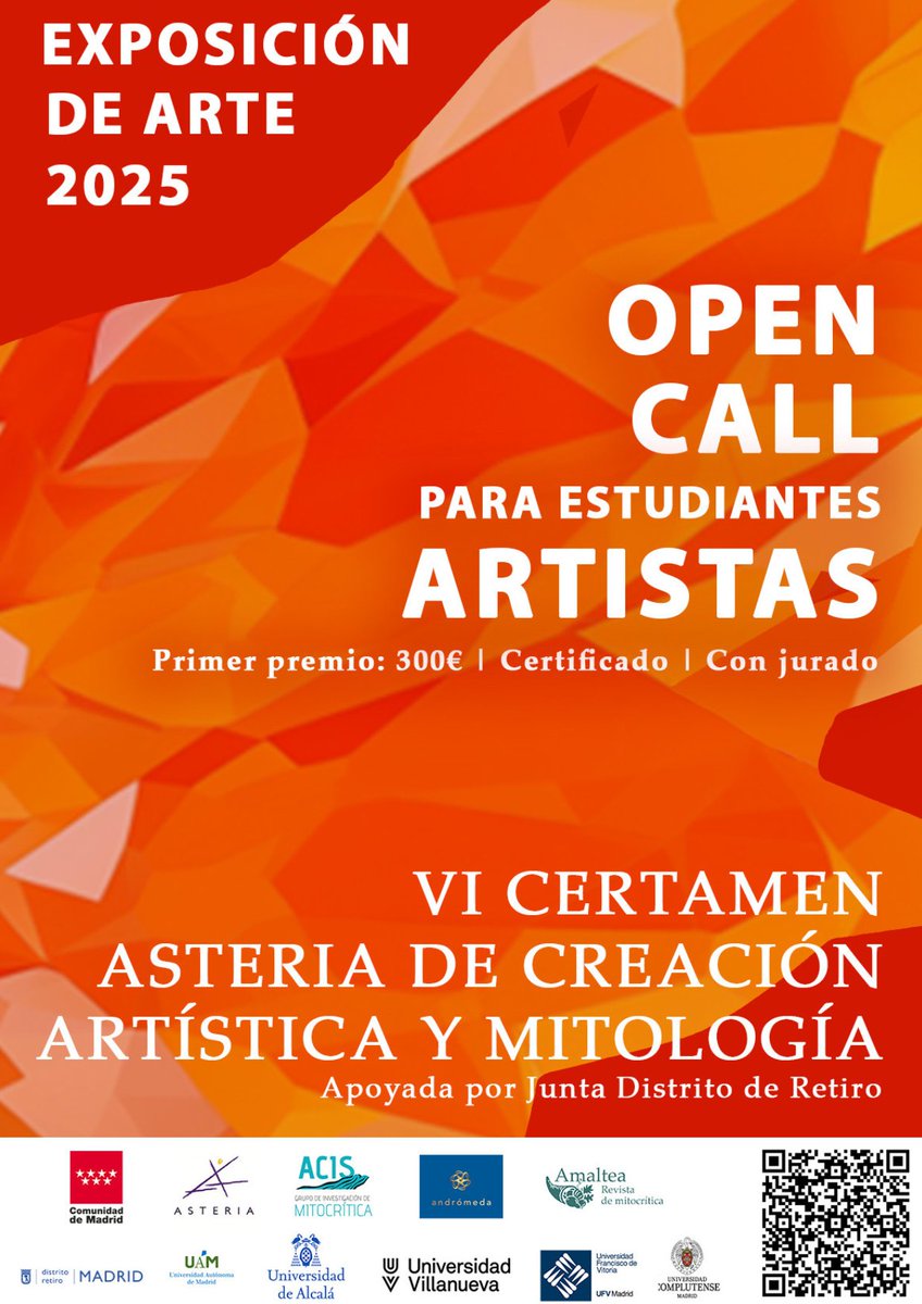 ¡Hoy es el último día para enviarnos tu obra!🎨📽️

📩Correo electrónico: asteriamyth.cert@gmail.com