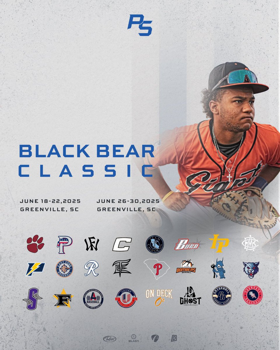 Prospect Select (@psbaseballinc) on Twitter photo Black Bear Classic β’ 12+ College Venues β’ 250+ Teams bit.ly/3S1qgdZ
June 18-22 β’ June 26-30
<a href="/PanthersProgram/">Panthers Baseball</a> <a href="/usaprimescout26/">USA Prime Scout 2026</a> <a href="/WowFactorNation/">Wow Factor Baseball</a> <a href="/CanesSouth/">Canes South</a> <a href="/PowerBSB_SC/">Power Baseball SC</a> <a href="/ScorpsCenter/">ScorpsCenter</a> <a href="/FloridaBurn/">Florida Burn</a> <a href="/cltbsblacademy/">CBA BASEBALL ORGANIZATION</a> <a href="/TeamCALBaseball/">TEAM CAL</a> <a href="/IPMW_2026/">Indiana Prospects Midwest 2026</a> <a href="/Official_ECB/">East Cobb Baseball</a> <a href="/CBU_FL/">πΊπΈCBUπΊπΈ</a> Black Bear Classic β’ 12+ College Venues β’ 250+ Teams bit.ly/3S1qgdZ
June 18-22 β’ June 26-30
<a href="/PanthersProgram/">Panthers Baseball</a> <a href="/usaprimescout26/">USA Prime Scout 2026</a> <a href="/WowFactorNation/">Wow Factor Baseball</a> <a href="/CanesSouth/">Canes South</a> <a href="/PowerBSB_SC/">Power Baseball SC</a> <a href="/ScorpsCenter/">ScorpsCenter</a> <a href="/FloridaBurn/">Florida Burn</a> <a href="/cltbsblacademy/">CBA BASEBALL ORGANIZATION</a> <a href="/TeamCALBaseball/">TEAM CAL</a> <a href="/IPMW_2026/">Indiana Prospects Midwest 2026</a> <a href="/Official_ECB/">East Cobb Baseball</a> <a href="/CBU_FL/">πΊπΈCBUπΊπΈ</a>