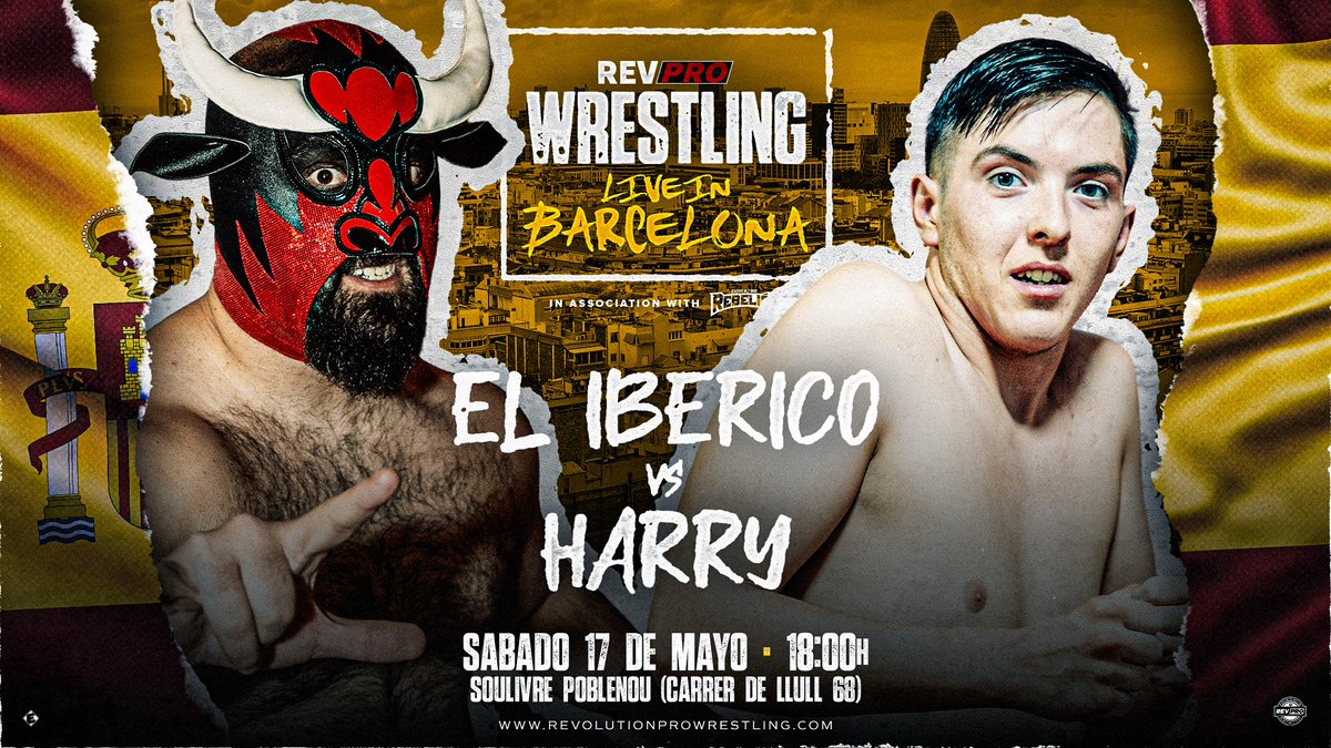 🚨 THIS SATURDAY IN BARCELONA 🇪🇸

 EL IBERICO VS HARRY

🎟️bit.ly/RevProBarcelona