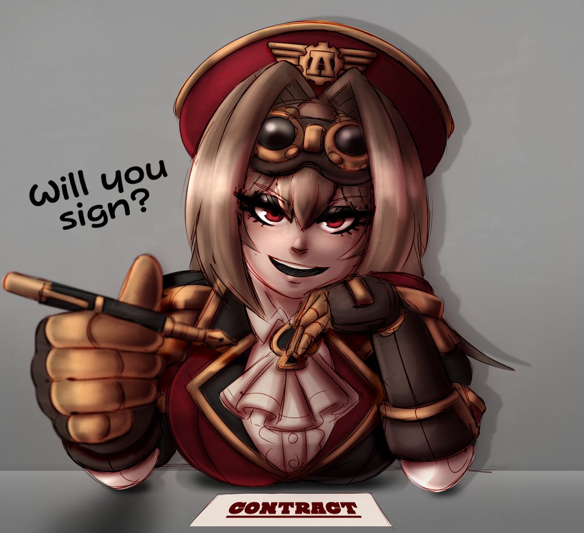 ♠️ Sign Here ♠️

A contract for alliances or for a debt, who knows! 
Would you sign? 🖋️