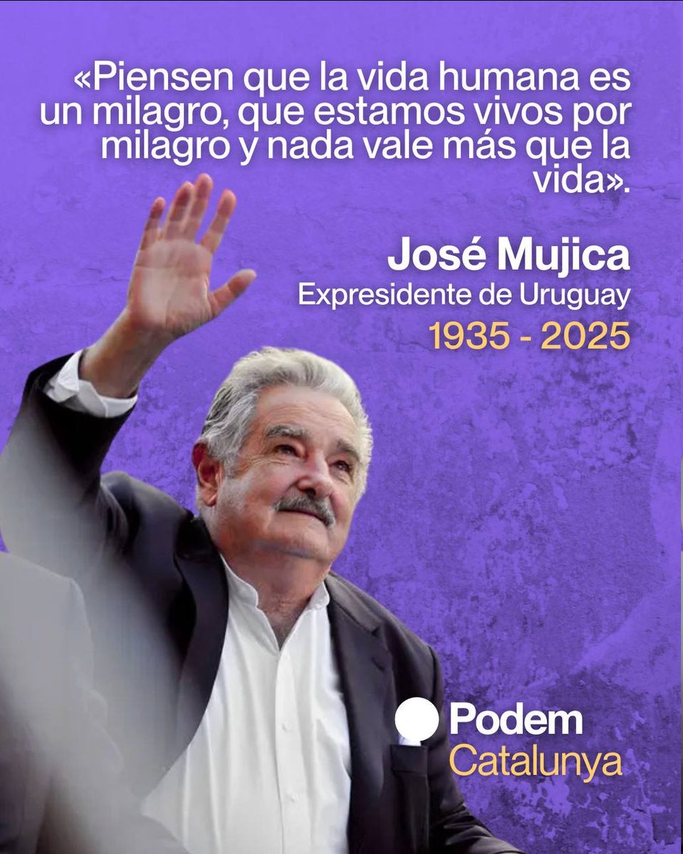 #Mujica per sempre
Les teves paraules i el teu exemple com a part de la ruta moral a mantenir