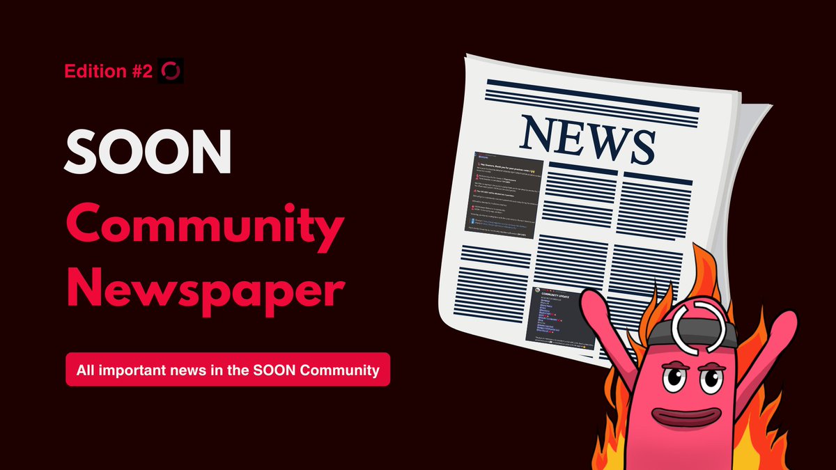 Crypto Viktor (@0xcryptoviktor_) on Twitter photo Hey SOON Fam ❤️
The second edition of the weekly SOON Community Newspaper just dropped!
👉 medium.com/@CryptoViktor/…
Get your dose of weekly updates, latest events, best content, spicy memes, and all the Community highlights from the past 7 days!
<a href="/soon_svm/">SOON - Solana Optimistic Network (Mainnet Arc)</a> Hey SOON Fam ❤️
The second edition of the weekly SOON Community Newspaper just dropped!
👉 medium.com/@CryptoViktor/…
Get your dose of weekly updates, latest events, best content, spicy memes, and all the Community highlights from the past 7 days!
<a href="/soon_svm/">SOON - Solana Optimistic Network (Mainnet Arc)</a>