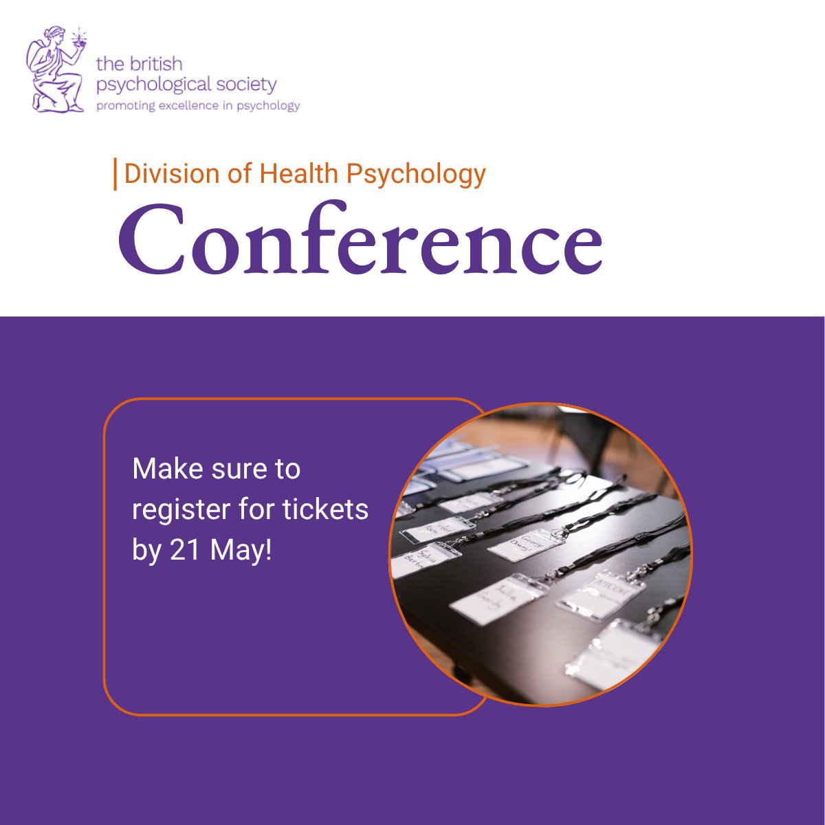 BPS DHP (@divhealthpsych) on Twitter photo 📣 1 week left 📣
You have until 21 May 2025 to register for the Division of Health Psychology Annual Conference.
We will be joined by Gareth Roderique-Davies, <a href="/Psych_Tush/">Prof. Tushna Vandrevala</a>, <a href="/Jane1Ogden/">Jane Ogden 🇪🇺💙</a> and Adrian Whittington!
Get your tickets now 👇
bps.org.uk/event/division… 📣 1 week left 📣
You have until 21 May 2025 to register for the Division of Health Psychology Annual Conference.
We will be joined by Gareth Roderique-Davies, <a href="/Psych_Tush/">Prof. Tushna Vandrevala</a>, <a href="/Jane1Ogden/">Jane Ogden 🇪🇺💙</a> and Adrian Whittington!
Get your tickets now 👇
bps.org.uk/event/division…