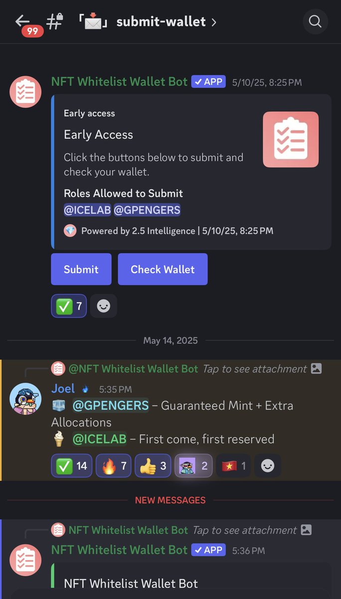 CuongAir9x's tweet photo. Anh em nào làm kèo @boithepengs thì vào submit wallet để hsau mint NFT đi kìa!
Chỉ dành cho ae có role #GPENGERS + #ICELAB
Kèo này cũng thấy mấy Kols shill chắc ít nhất cũng bú vài trăm Mon sau mainnet bú air luôn! https://t.co/QP0Ye3KRbT