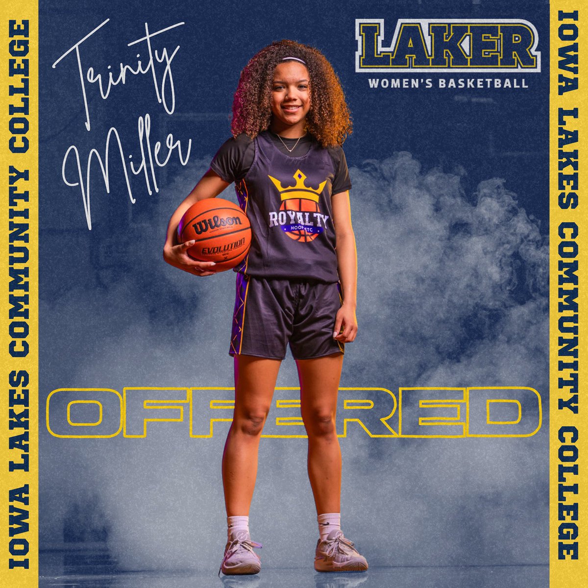 Royalty Hoops Etc. (@royaltyhoopsetc) on Twitter photo Congrats to 2026 scoring point guard Trinity Miller (<a href="/TrinityMiller26/">Trinity Miller</a>) on her offer from Iowa Lakes Community College! 🏀🔥
#GetBusy Congrats to 2026 scoring point guard Trinity Miller (<a href="/TrinityMiller26/">Trinity Miller</a>) on her offer from Iowa Lakes Community College! 🏀🔥
#GetBusy