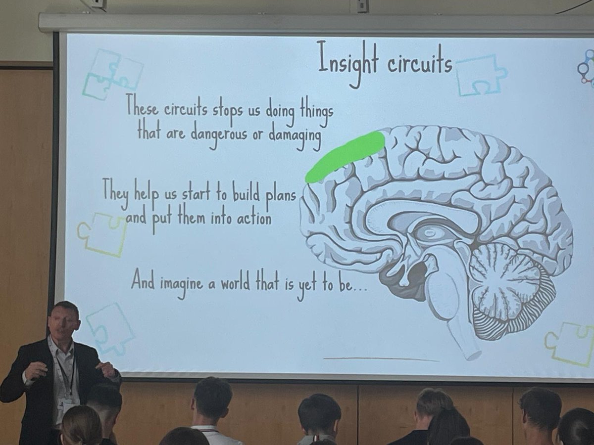 Darren  mid-flow at the Regis School talking to year 12 students