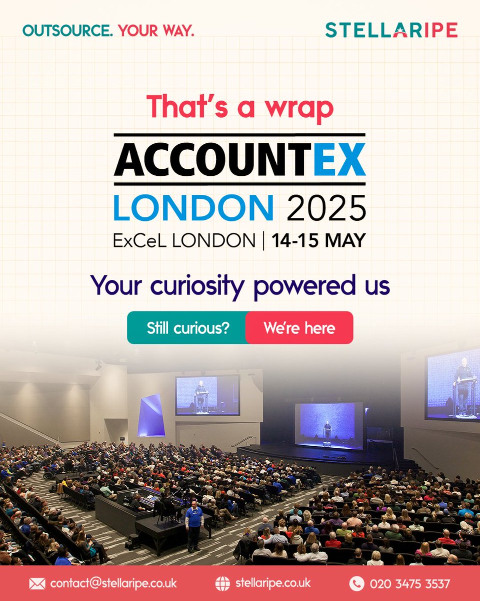 Thank you to everyone who made 14–15 May unforgettable. Your questions and energy fuel our drive to innovate. Missed having a conversation with us?

Drop us a message at contact@stellaripe.co.uk.
Let’s keep the conversation going!

#AccountexLondon #AccountexLondon2025