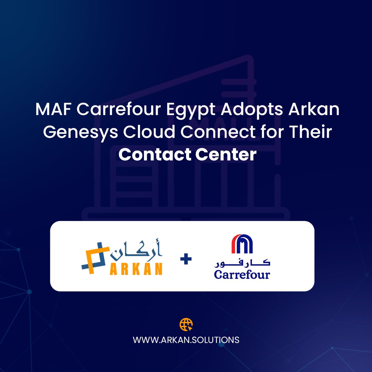 ArkanIntegrated's tweet photo. MAF Carrefour Egypt is now live on Arkan Genesys Cloud Connect✨ 

We're thrilled to power their contact center with seamless PSTN connectivity integrated directly into Genesys Cloud.

Learn more:https://t.co/TH7zaO6HD8
#ArkanSolutions #GenesysCloudSBCaaS #MAFCarrefour https://t.co/ahFIjs8BQS