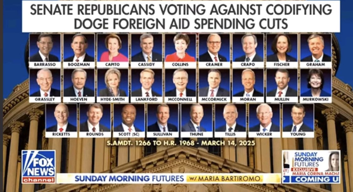 If you want to know who the corrupt thieves are in the Republican Senate who are in on the money laundering scam that DOGE has uncovered ... they're not hard to find.