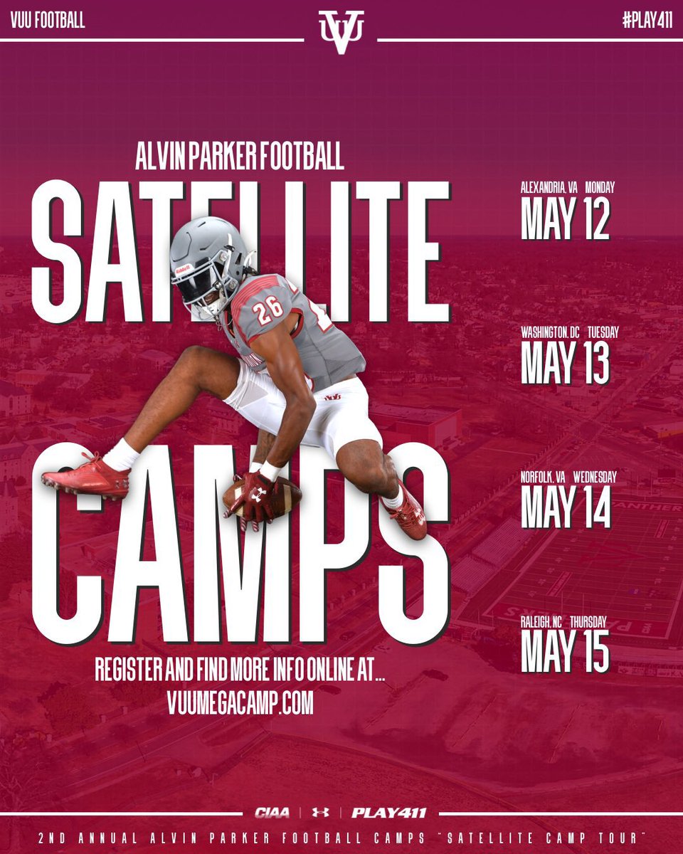 🚨 VUU MEGA CAMP
🗓️ TODAY

📍Lake Taylor High School
      1384 Kempsville Rd,
      Norfolk, VA 23502

🚶🏾‍♂️Walk ups are welcome
✍🏾 Register 👇🏾 
       
VUUMEGACAMP.COM