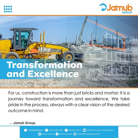group_jamub's tweet photo. For us, construction is more than just bricks and mortar; it is a journey toward transformation and excellence. We take pride in the process, always with a clear vision of the desired outcome.
#jamubgroup #construction #mining #punditagro https://t.co/KjUKRS12Wt