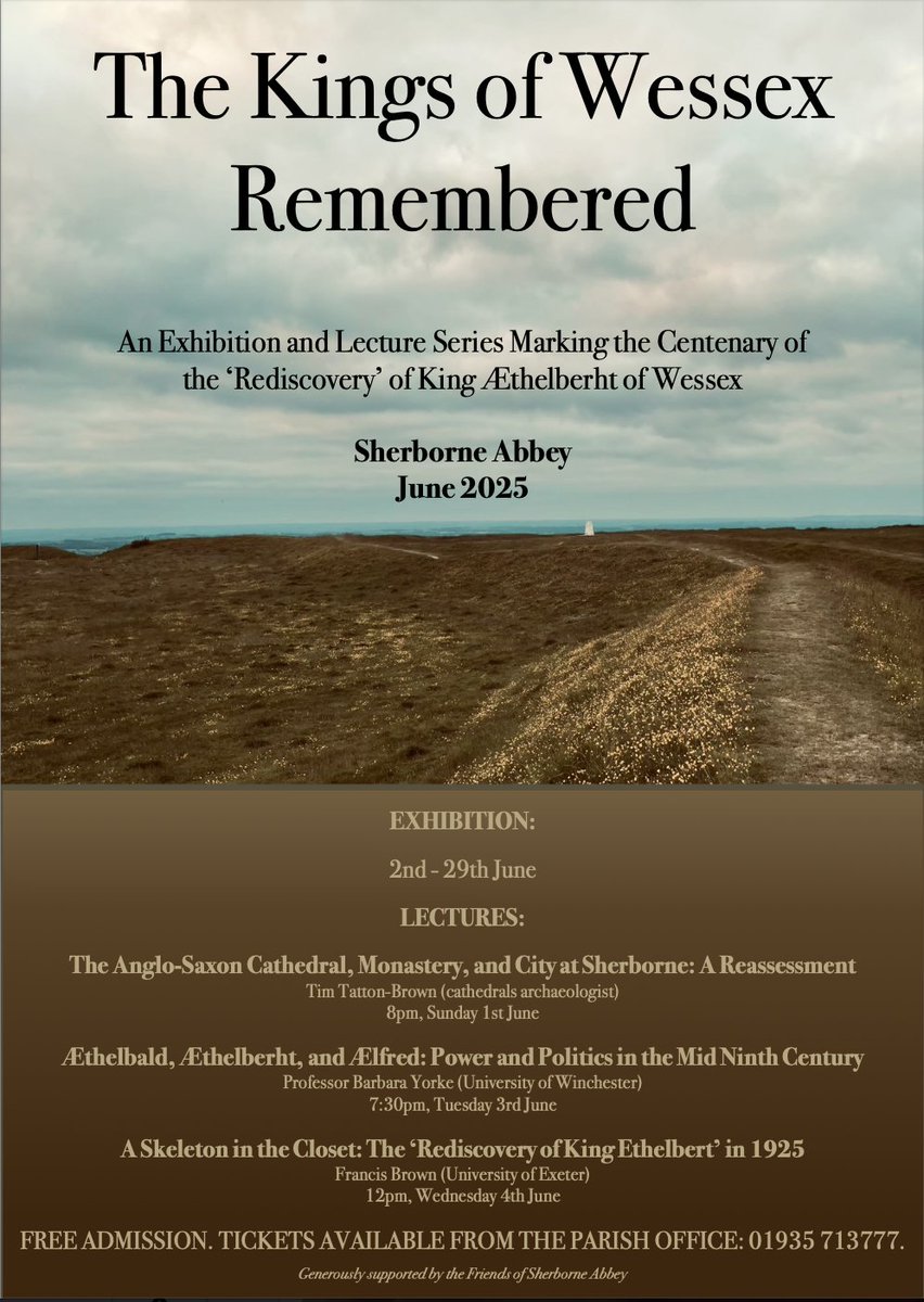 This looks great! A free exhibition at Sherborne Abbey and 3 excellent free lectures in early June.   

Please do re-post - especially if you live in the south-west.