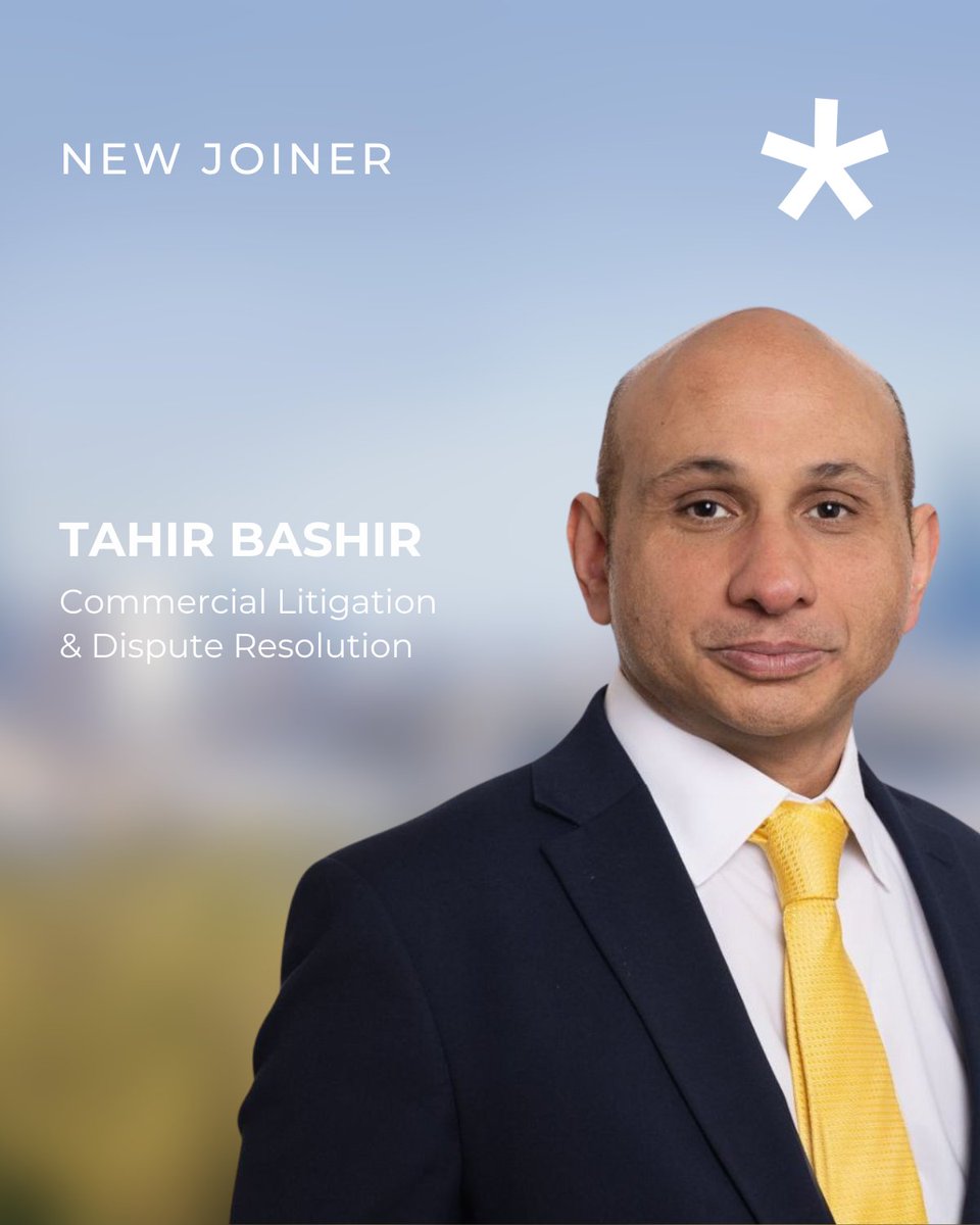 Spencer West (@spencerwestuk) on Twitter photo We are pleased to announce that Tahir Bashir has joined the <a href="/SpencerWestUK/">Spencer West</a> team as a Commercial Litigation & Dispute Resolution Partner.
Tahir is a litigation dispute resolution specialist solicitor who has dealt with complex and high-profile cases.
π bit.ly/3Z8A8X0 We are pleased to announce that Tahir Bashir has joined the <a href="/SpencerWestUK/">Spencer West</a> team as a Commercial Litigation & Dispute Resolution Partner.
Tahir is a litigation dispute resolution specialist solicitor who has dealt with complex and high-profile cases.
π bit.ly/3Z8A8X0