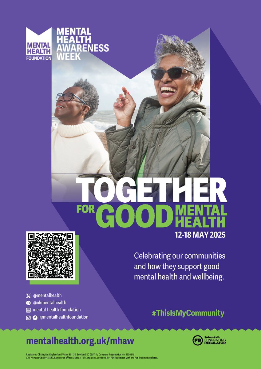 We're supporting Mental Heath Awareness Week, join us for a day of connection, fun, and relaxation at Fountain Gardens, Paisley on Saturday, May 17th, as part of Mental Health Awareness Week. 🕛 12:00 PM – 4:00 PM 🎉 Free Community Event!
Come along and enjoy!

#ThisIsMyCommunity