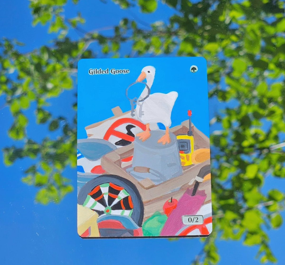 HONK! 📢🗯

Gilded Goose Alteration of United Goose Game 🪿

Available!
£60
$70
Tracked shipping included all cards sent toploaded 

Paypal only 
Dm to claim 💌