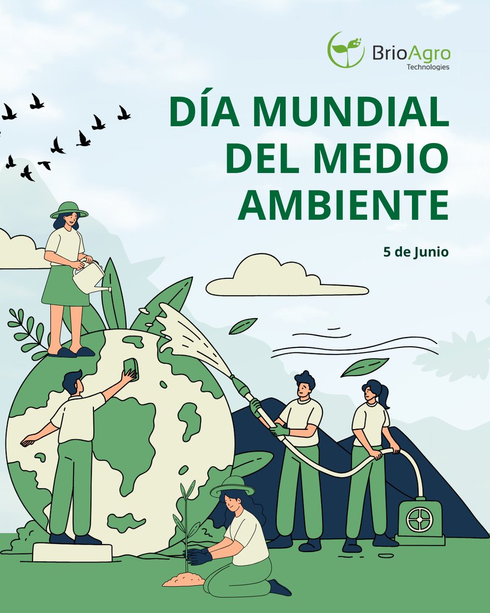 ¡Feliz Día Mundial del Medio Ambiente! 
En BrioAgro, sabemos que la sostenibilidad es el pilar fundamental para un futuro agrícola próspero. Hoy celebramos el compromiso con el planeta al ofrecer sistemas inteligentes para tus cultivos.
 brioagro.com/es

 #medioambiente