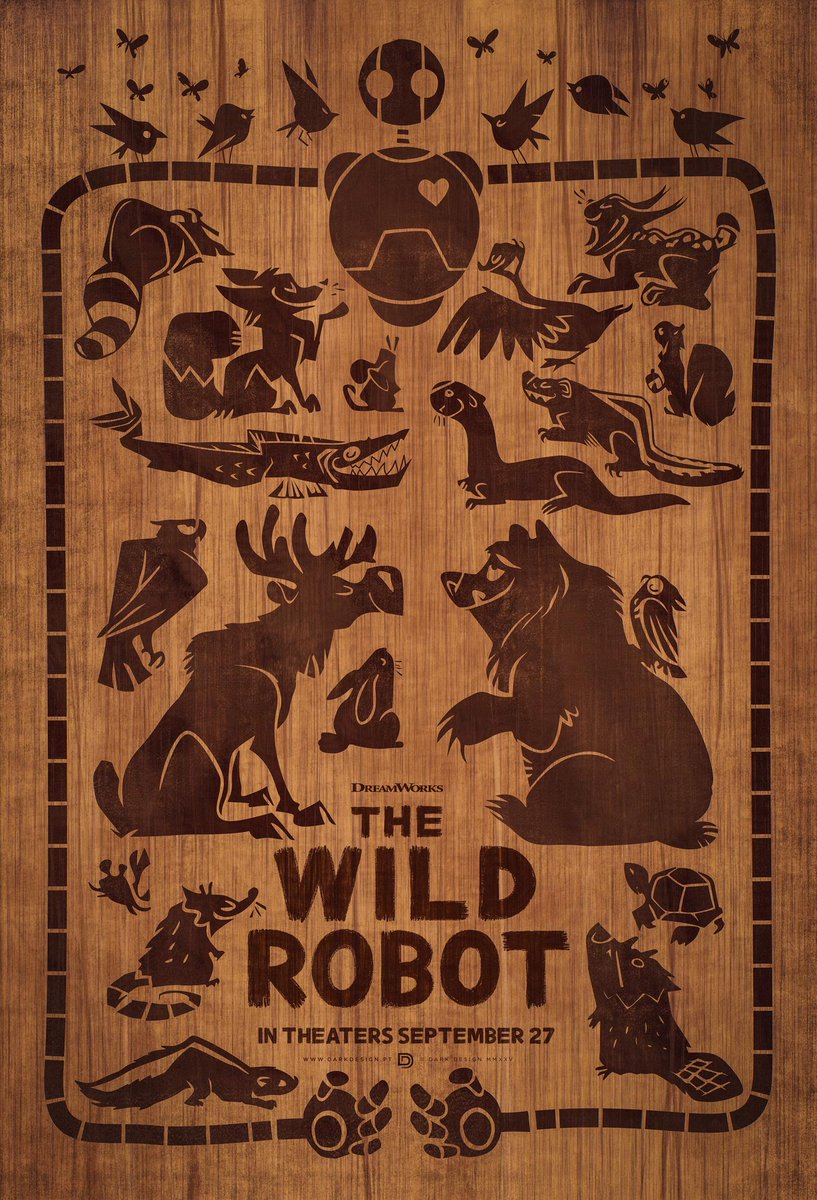 nunosarnadas's tweet image. My tribute poster to the incredibly beautiful &quot;The Wild Robot&quot;.

#thewildrobot