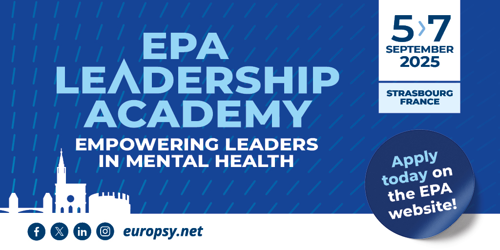 🚨🚨 DEADLINE EXTENDED TO 1 JUNE! 🚨🚨

📆 There's still time to sign up for our first EPA #Leadership Academy! Join us in September, when we'll be empowering the next generation of psychiatric #leaders.

📝 Find out more: europsy.net/leadership-aca…