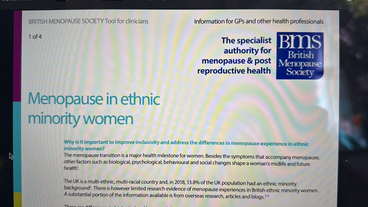 Susan Simmonds, ACP from north London, followed with a fabulous overview of HRT - even discussed the ‘Davina Effect’ <a href="/ThisisDavina/">Davina McCall</a> Great focus on ethnic minorities <a href="/BrMenopauseSoc/">British Menopause Society</a> <a href="/drlouisenewson/">Dr Louise Newson</a>