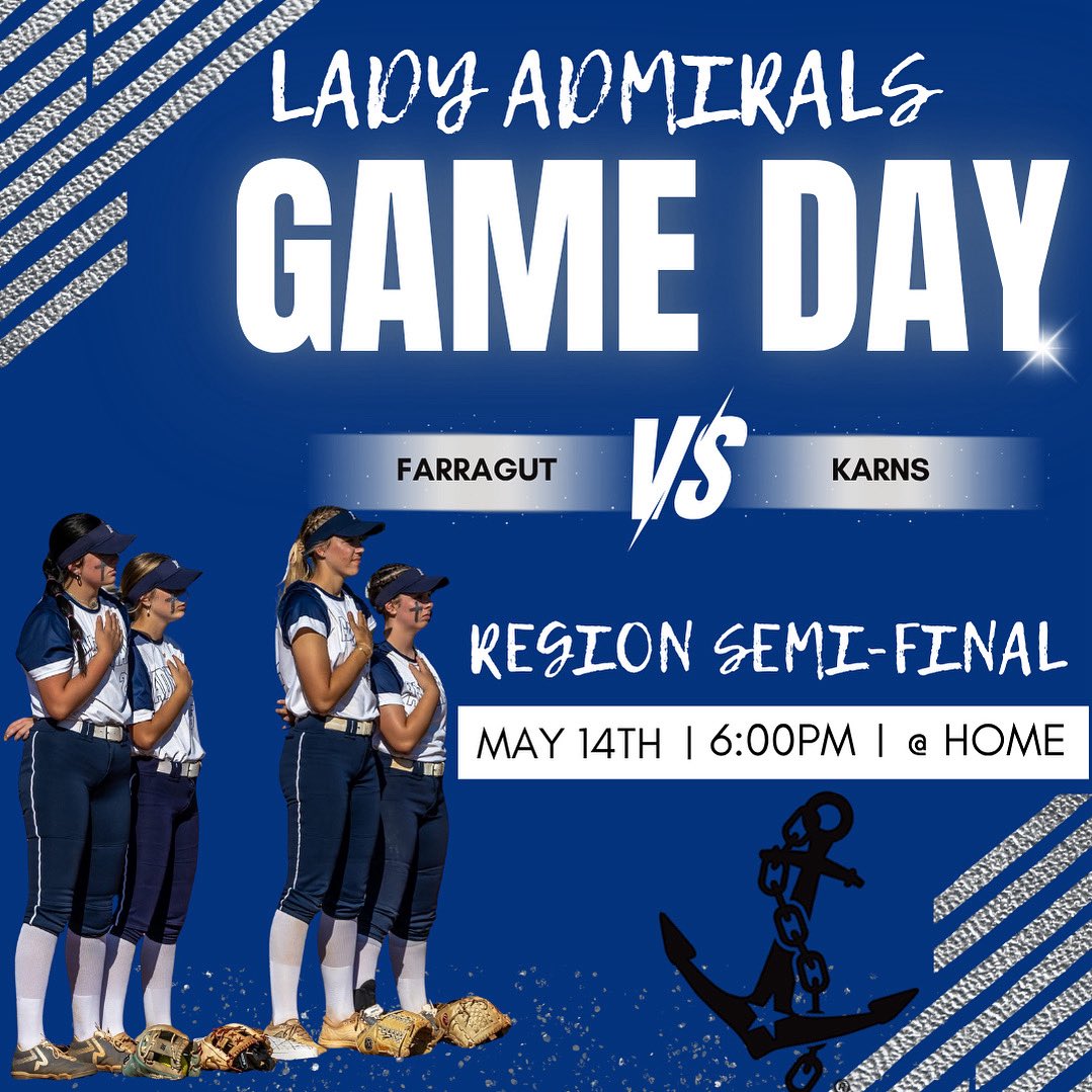 GAMEDAY 

Region Semi-Final (3rd try)
Farragut vs Karns
@ Farragut HS
6:00

<a href="/farragutpress1/">farragutpress</a> <a href="/West105_WFIV/">Farragut Radio</a> <a href="/5StarPreps/">5Star Preps</a> <a href="/prepxtra/">PrepXtra</a> <a href="/coachtatefhs20/">jack tate</a>