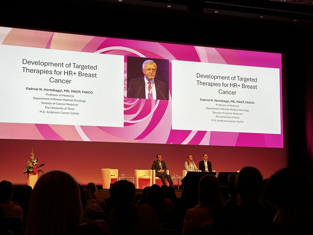 Dr. Kelly Shanahan (@stage4kelly) on Twitter photo Dr Gabriel Hortobagyi, recipient of the ESMO Breast Award, gives an overview of the development of treatments for ER+ breast cancer #ESMOBreast25 Dr Gabriel Hortobagyi, recipient of the ESMO Breast Award, gives an overview of the development of treatments for ER+ breast cancer #ESMOBreast25
