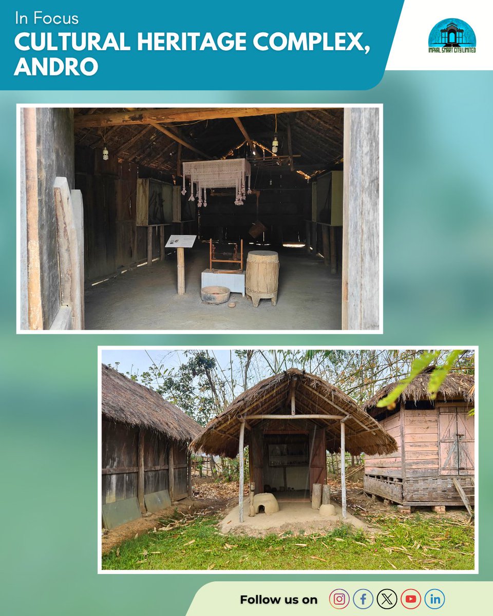 ImphalSmartCity's tweet photo. The Cultural Heritage Complex at Andro, Imphal East, Manipur maintained by the Mutua Museum, is a fascinating destination displaying the rich cultural diversity of Manipur’s tribe.
#culturalheritage #mutuamuseum #heritagecomplex #manipurtribe #loveandunity #andro #smartcityimphal https://t.co/vOHJYPP6lR