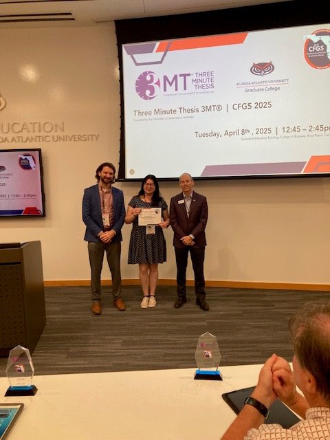 EngineeringUSF's tweet image. Congratulations to Emily Morgan Amick, who successfully competed and won first place at both the USF Graduate Student Research Symposium and the statewide Conference for Florida Graduate Schools! 
Learn more here: bit.ly/43vZpwY 
#USF #USFEngineering #GoBulls  #USFBulls