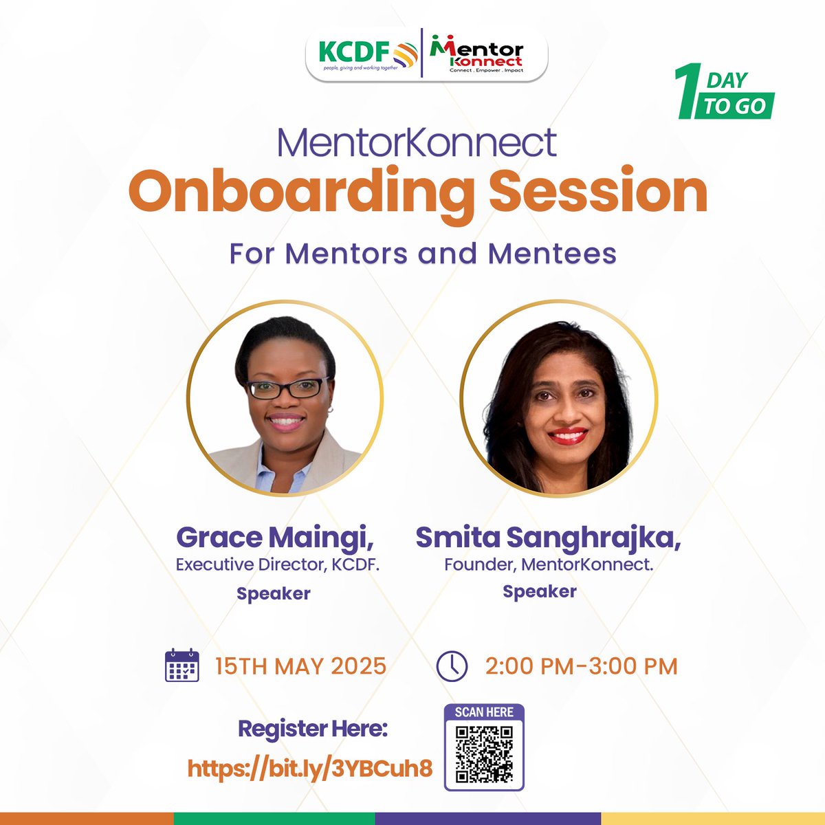 FOKCDFUS's tweet image. 🚨 One Day to Go! 🚨

We’re thrilled to invite you to the MentorKonnect Onboarding Webinar, happening tomorrow!  

📆15th May 2025
⌚️Time: 2:00 PM – 3:00 PM 
🔗Register here:  bit.ly/3YBCuh8

#MentorKonnect 
#KCDFimpactingcommunities