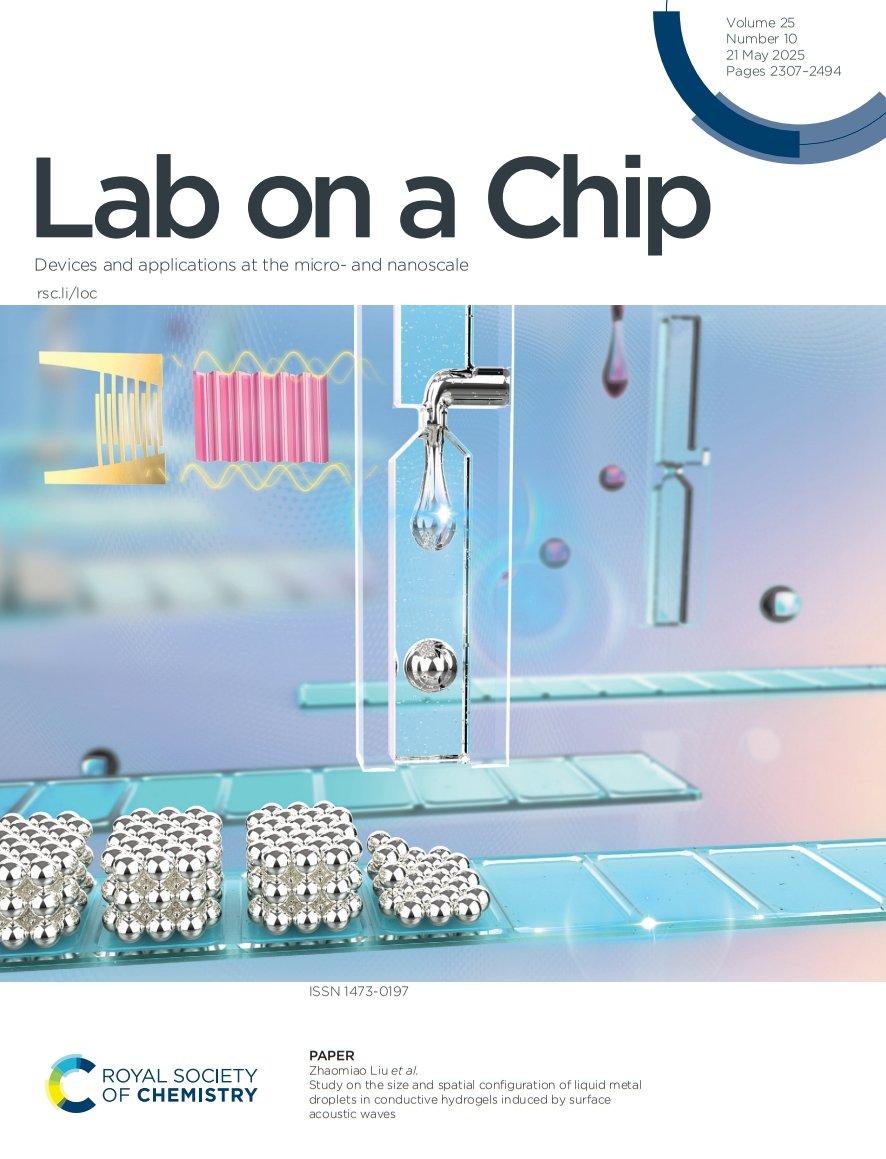 Lab on a Chip (@labonachip) on Twitter photo On the front cover of issue 10 of <a href="/LabonaChip/">Lab on a Chip</a>
Study on the size and spatial configuration of liquid metal droplets in conductive hydrogels induced by surface acoustic waves
Zhaomiao Liu et al
pubs.rsc.org/en/content/art… On the front cover of issue 10 of <a href="/LabonaChip/">Lab on a Chip</a>
Study on the size and spatial configuration of liquid metal droplets in conductive hydrogels induced by surface acoustic waves
Zhaomiao Liu et al
pubs.rsc.org/en/content/art…