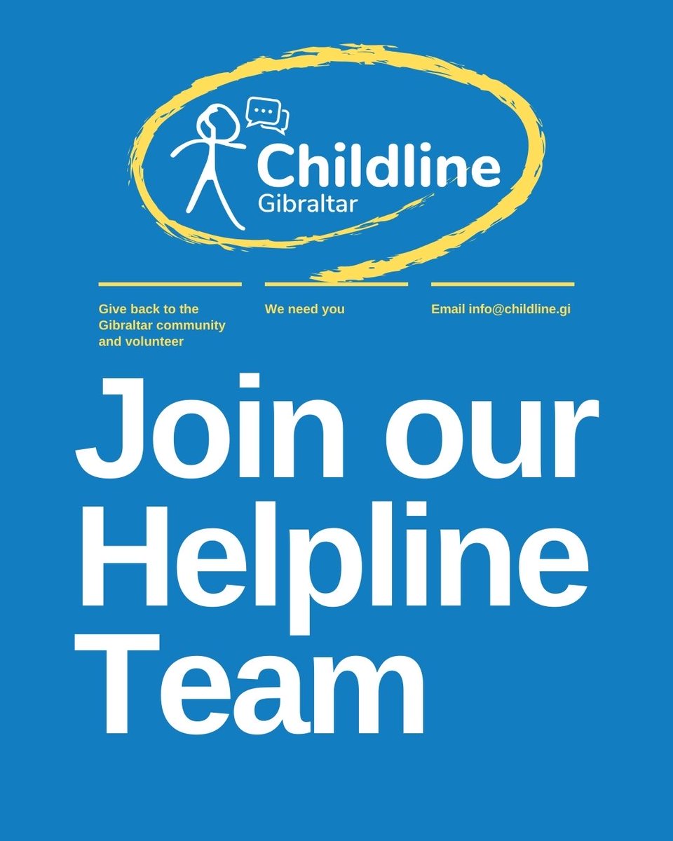📣Do you have availability to volunteer 2 evenings a month and want to make a difference to children &amp; young people? 
👉Join Childline as a Helpline Listener
ow.ly/pRqr50VQPBp

#Gibraltar #ChildrensMentalHealth #MentalHealthAwarenessWeek