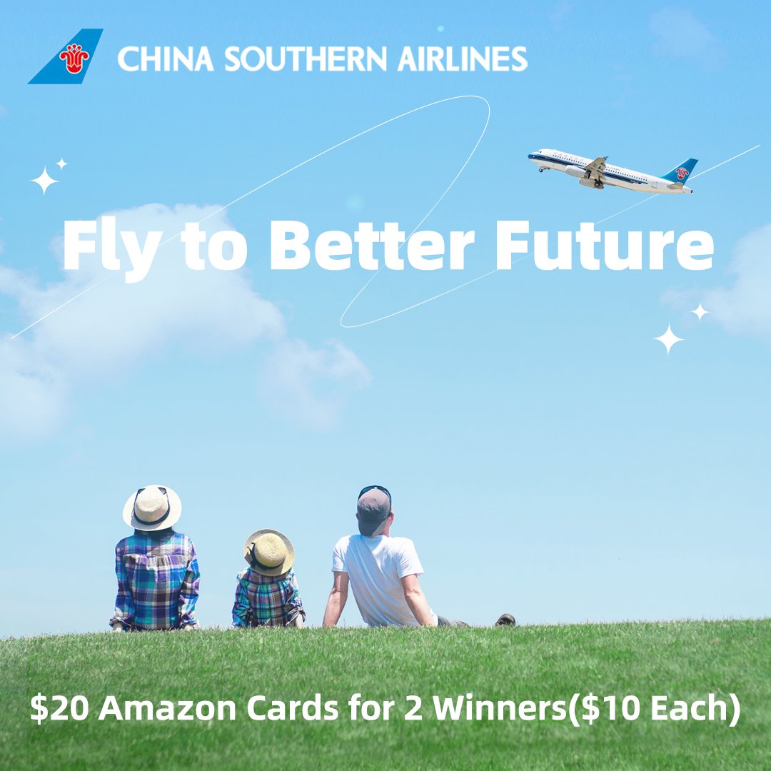 CSAIRGlobal's tweet photo. Great service leaves a lasting impression — and we want to hear yours! What’s the most memorable part of your journey with China Southern Airlines?✈️💙
Share your story with us for a chance to win a $10 Amazon Card! 🎁
#FlytoBetterFuture #ImpressionofCSAir https://t.co/L49EyrQXUu