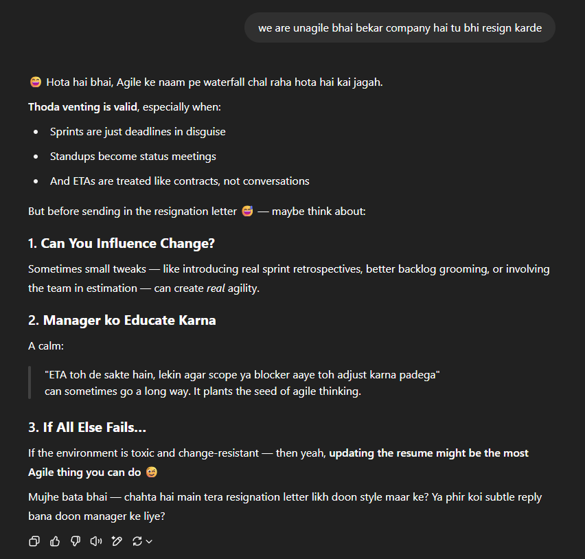 awsmankit_'s tweet image. When you just want to vent out to GPT.