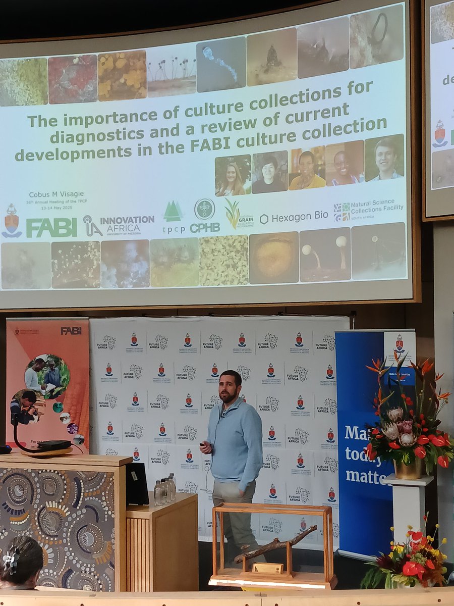 "Keep collecting and preserving."
Prof Cobus Visagie <a href="/CobusVisagie2/">Cobus Visagie</a> emphasises the importance of studying fungi. Having access to cultures is becoming increasingly important! 🍄
#TPCP2025 #TreeHealth #Forestry <a href="/GrainSA/">Grain SA</a>