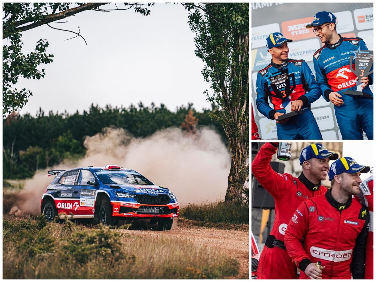 Michelin Motorsport (@michelin_sport) on Twitter photo 2 Michelin-tired cars on Rally Hungary's podium (<a href="/FIAERC/">FIA European Rally Championship</a>): <a href="/MadsOstberg/">Mads Østberg</a> (2nd, Citroën) and Marczyck (3rd, Skoda) who top the provisional Drivers' table. Defending ERC 'Tires' champ Michelin leads the 2025 order ahead of Rd3 in Sweden (May 29-31)
#MichelinRallying 2 Michelin-tired cars on Rally Hungary's podium (<a href="/FIAERC/">FIA European Rally Championship</a>): <a href="/MadsOstberg/">Mads Østberg</a> (2nd, Citroën) and Marczyck (3rd, Skoda) who top the provisional Drivers' table. Defending ERC 'Tires' champ Michelin leads the 2025 order ahead of Rd3 in Sweden (May 29-31)
#MichelinRallying