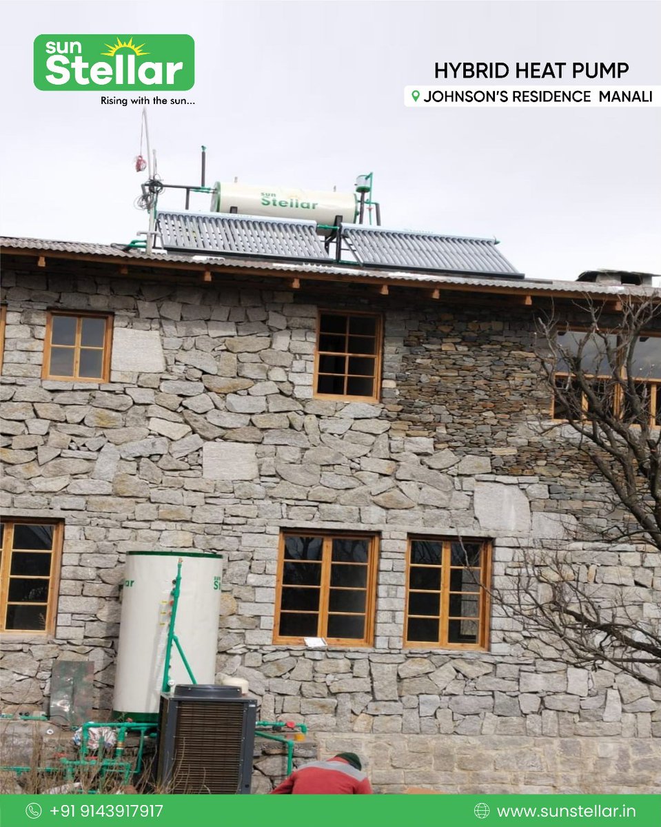 Another successful installation of our Hybrid Heat Pump System at Johnson Residence, Manali. ❄️🔥

✅ Eco-friendly
✅ Cost-efficient
✅ Low-maintenance
✅ Engineered for cold regions

📞 +91 9143917917
🌐 sunstellar.in

#SunStellar #HybridHeatPump #ManaliInstallations
