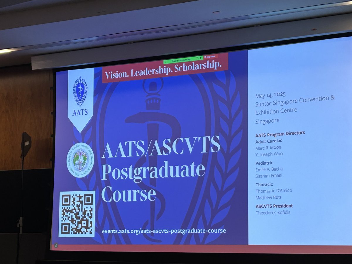 Great line of speakers ! Full audience ⁦<a href="/AATSHQ/">AATS</a>⁩
